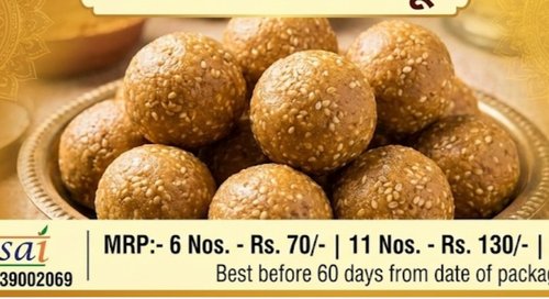 Til Gud Ladoo on a plate